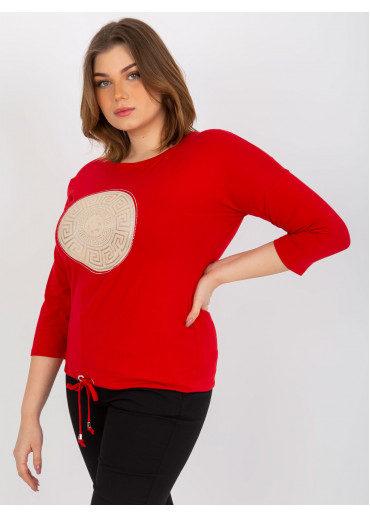 Červené tričko s potlačou