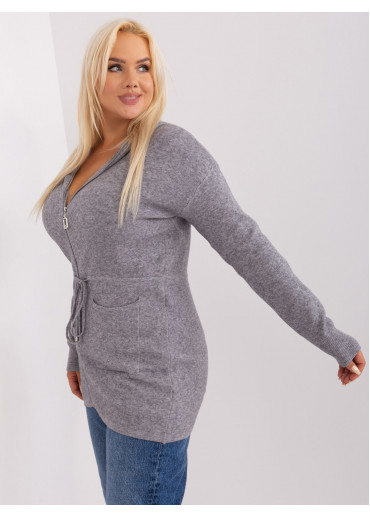 Sivý sveter s kapucňou