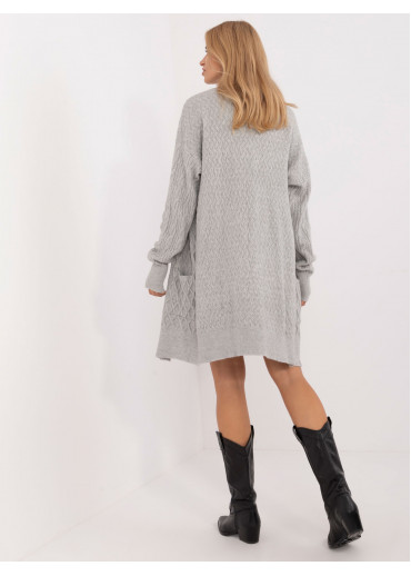 Sivý dámsky kardigán