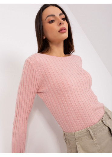 Púdrovo ružové tričko s dlhým rukávom