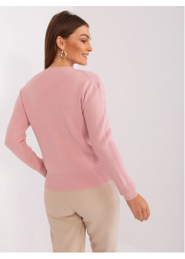 Púdrovo ružový pulóver