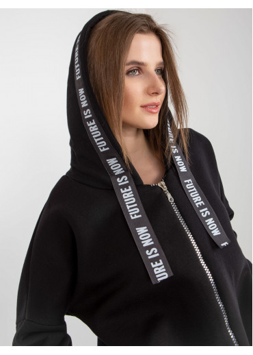 Čierna dlhá mikina