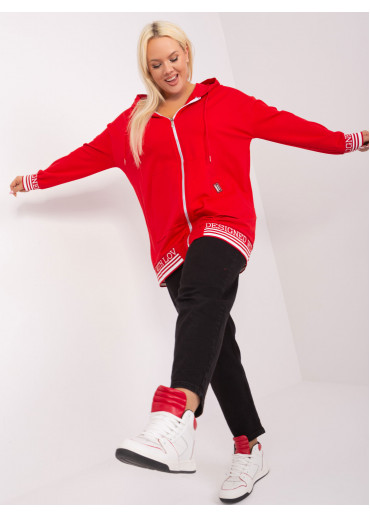 Červená mikina s kapucňou