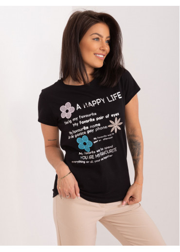 Čierne dámske tričko
