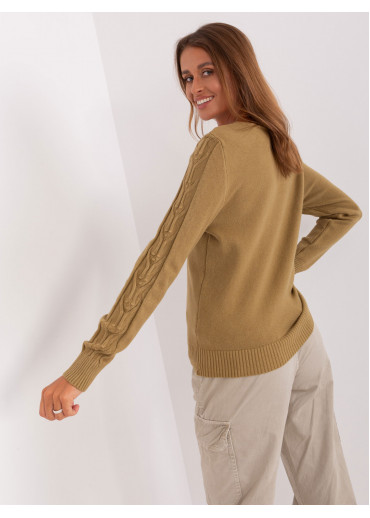 Olivovo zelený pulóver