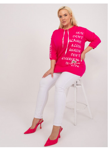 Fuchsiovo ružové tričko s potlačou