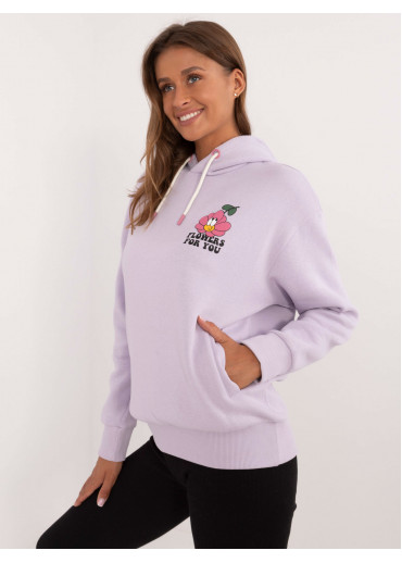Fialová dámska mikina