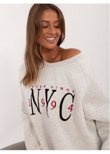 Svetlosivá dámska oversize mikina