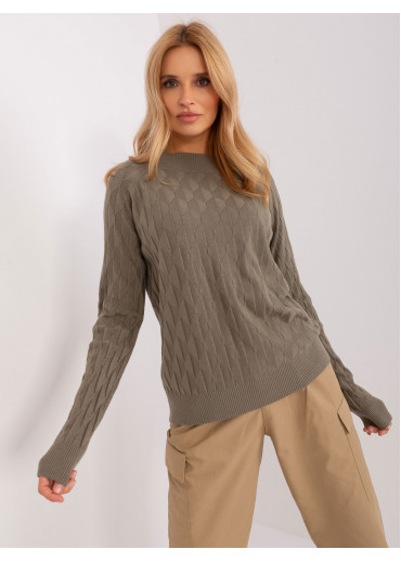 Khaki zelený pulóver