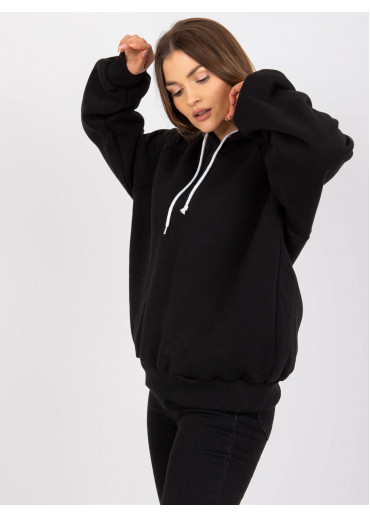 Čierna mikina s kapucňou