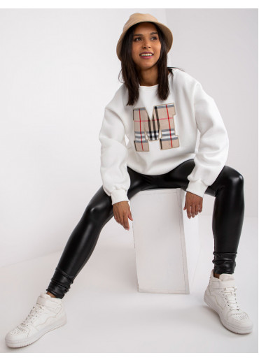 Smotanovo biela basic mikina