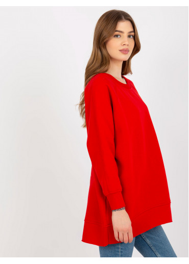 Červená mikinová tunika