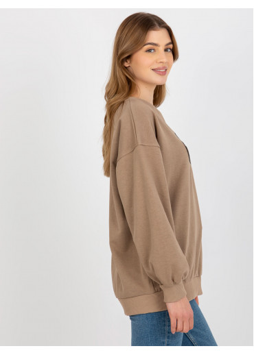 Béžovo hnedá mikina OK