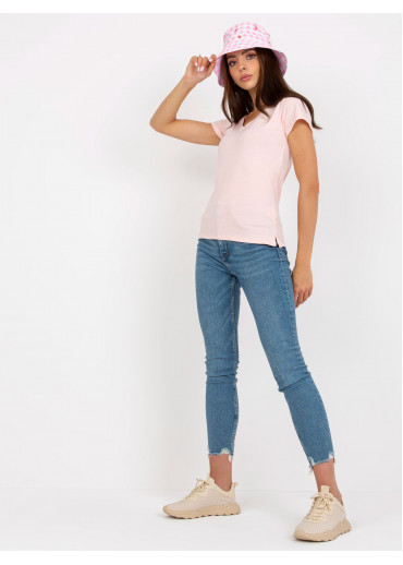 Púdrovo ružové basic tričko