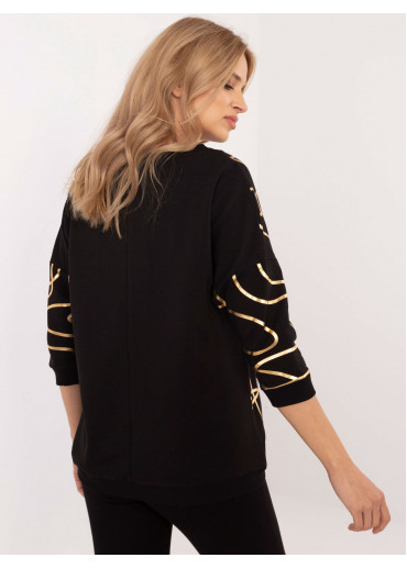 Čierna moderná mikina