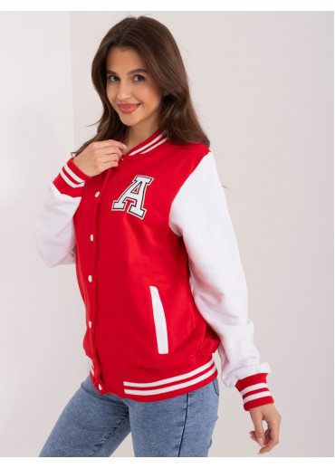 Červená baseballová mikina