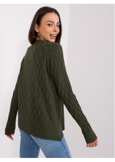 Khaki zelený pulóver