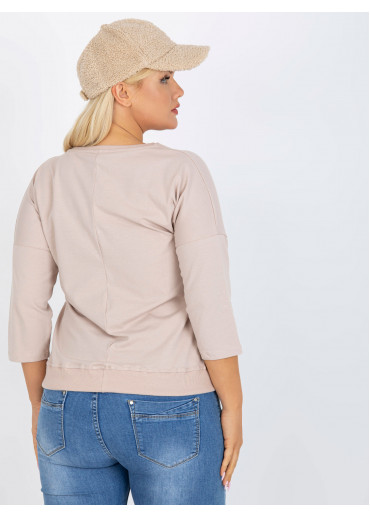 Béžovo hnedé tričko s potlačou