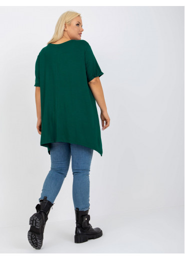 Tmavozelená tričková tunika