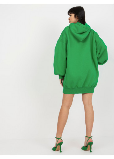 Zelená predĺžená mikina