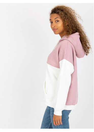 Tmavopúdrovo ružová dvojfarebná mikina