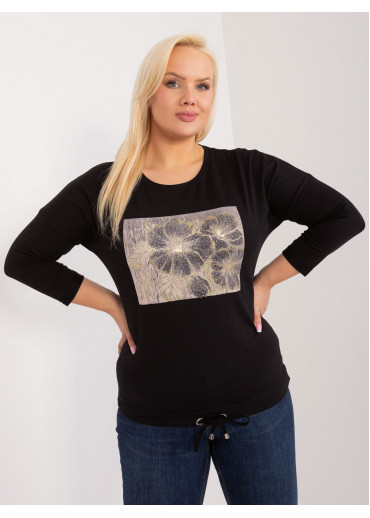 Čierne dámske tričko