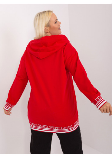 Červená mikina s kapucňou