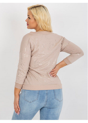 Béžovo hnedý pulóver