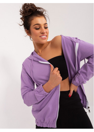 Fialová mikina s kapucňou