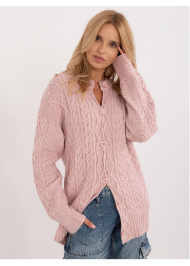 Púdrovo ružový dámsky sveter