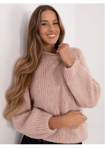 Púdrovo ružový sveter