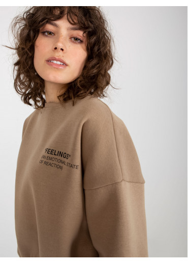 Béžovo hnedá mikina