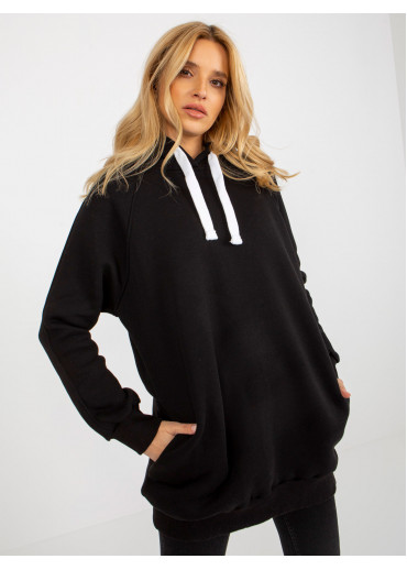 Čierna mikina s kapucňou