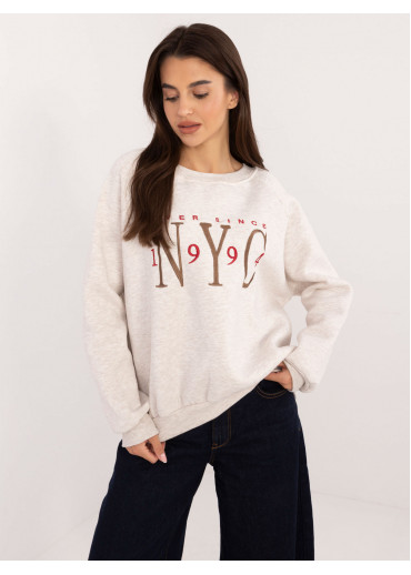 Béžovo hnedá dámska oversize mikina