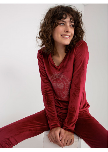 Bordovo červená tepláková súprava