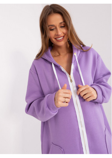 Fialová dlhá mikina