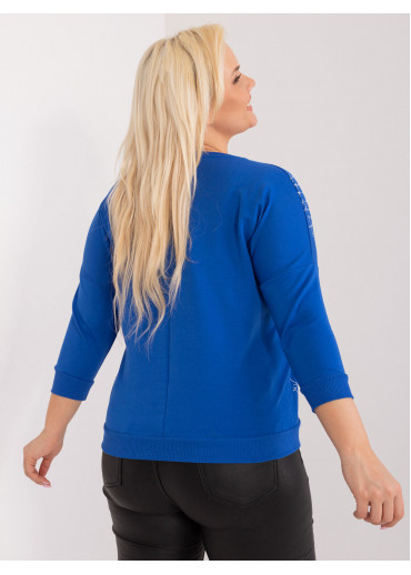 Kobaltovo modré tričko s potlačou