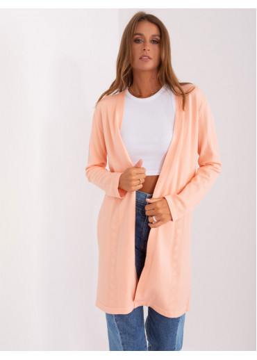 Broskyňovo ružový kardigán