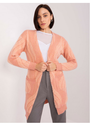 Tmavopúdrovo ružový kardigán