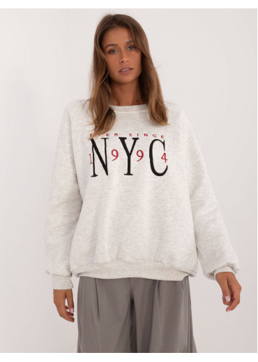 Svetlosivá dámska oversize mikina