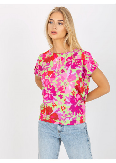 Ružová vzorovaná blúzka