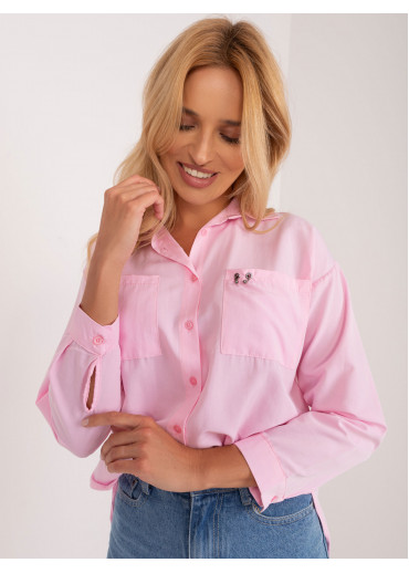 Púdrovo ružová košeľa