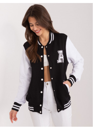 Čierna baseballová mikina