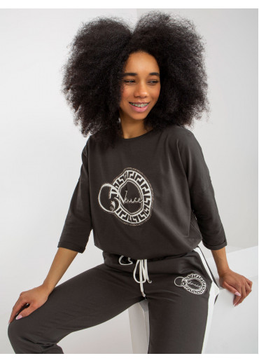 Tmavosivá tepláková súprava