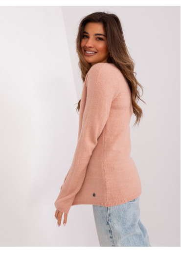Púdrovo ružový pulóver