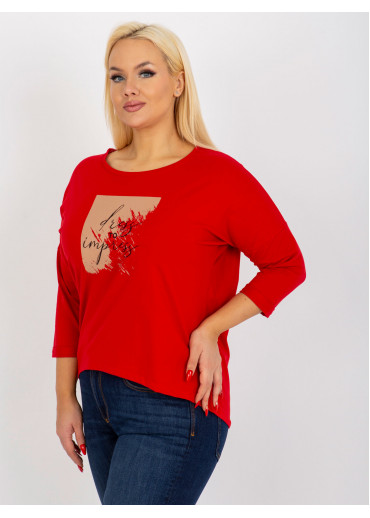 Červené tričko s potlačou
