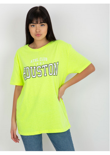 Žlté basic tričko s potlačou