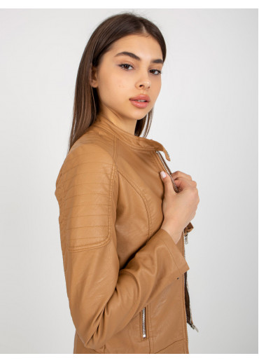 Hnedá koženková bunda
