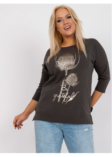 Khaki zelené tričko s potlačou