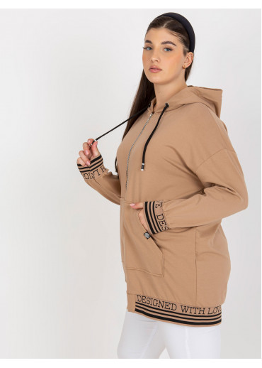 Hnedá mikina s kapucňou